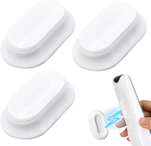 3 Pezzi Supporto Magnetico per Telecomando,Porta Telecomandi Magnete Forte,Supporto Magnetico,Porta Telecomandi da Parete,Supporto da Parete Senza Fori,per Casa,Ufficio,Scuola(Bianco) - Honorern