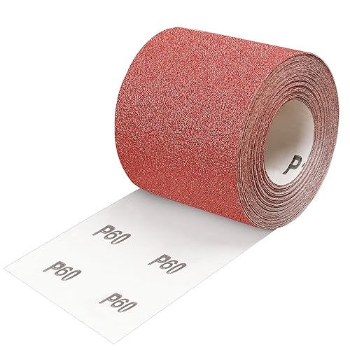 93 mm x 10 m Rotolo di Carta Vetrata per Legno Metallo，Grana 60 - Honorern