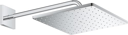 Grohe 26564000 Rainshower Mono Set Soffione Doccia a Parete, 1 Getto, Cromo, Quadrato, EcoJoy - Honorern