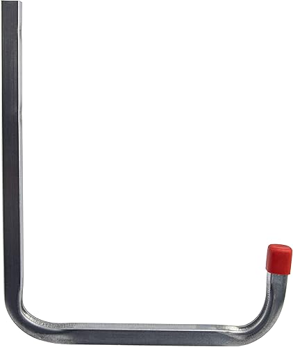 Gedotec Gancio da parete per officina | Gancio per attrezzi da garage | Scala | Gancio grande | 250 x 300 mm | Portata 30 kg | Ganci per attrezzi da avvitare | 6 Pezzi - Honorern
