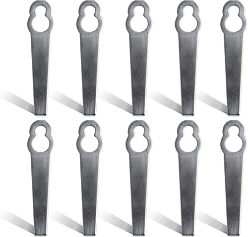Lame per Tagliaerba Metallo, 10 Pezzi, dellyy Lama di Ricambio, Lame Tosaerba Sostituzione, Lame per Decespugliatori Trim, Erba Tagliabordi Lame di Ricambio, Coltello per Tagliaerba - Honorern
