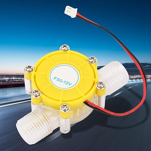 Micro-generatore Generatore a Turbina Ad Acqua Micro-idro-pompa Idraulica a Flusso D'acqua Generatore di Corrente a Turbina F50 Micro-idro Pompa DC Generatore a Turbina(F50 12V giallo trasparente) - Honorern