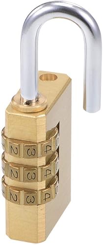 Lucchetto a combinazione a 3 cifre in ottone blocca il diametro del grillo di 5 mm - Honorern
