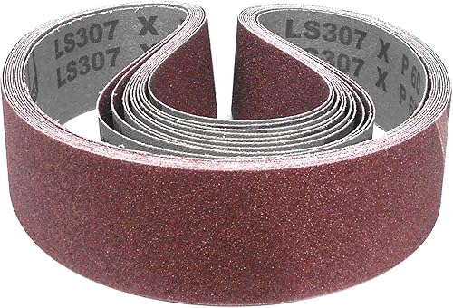 Klingspor Nastro abrasivo LS307X - 50 x 1020 mm - Grana P40 - 10 pezzi - per legno e metallo - Base in tessuto semi-flessibile resistente agli strappi - Nastri abrasivi professionali per levigatrice a - Honorern