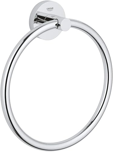 Grohe Porta Salviette ad Anello Essentials New, Argento 40365001 - Honorern