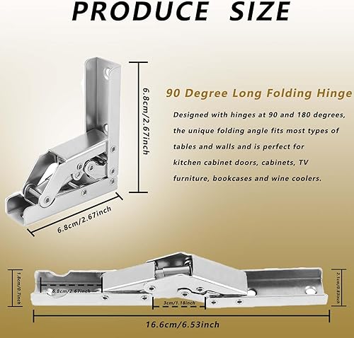 4 pezzi cerniere per ante cucina,cerniere per ante a ribalta 90 gradi,cerniere per mobili Adatto per mobili da cucina - Honorern