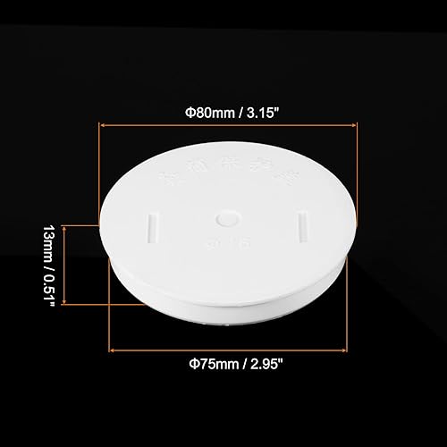 75mm OD Fissa Tipo Foro Tappi, 5pz Post Tubo Foro Fissaggio Coperchio Tubo Estremità Tappo per Tubatura Protezione, Bianco - Honorern
