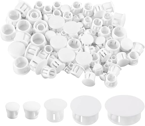 100 pcs Tappi Copriforo,Tappi per Fori in Plastica,Tappi per Fori di Perforazione,Copriforo per Mobili,Tappi di Copertura per Fori di Trapano,Tappi per Viti,per Cassetto Mobili (6,8,10,16,20mm) - Honorern