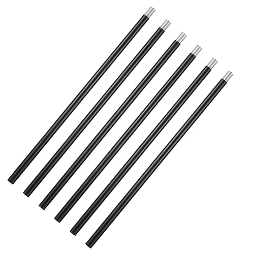 6 pezzi M10x300 mm Barre di prolunga con dado M10 Extension Rod per lampade a sospensione, illuminazione isola, lampadari (Nero) - Honorern