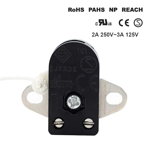 Interruttore a trazione, mini interruttore per controllare l'illuminazione di mobili, piastra a 2 fori, 2 A, 250 V, interruttore di ricambio - Honorern