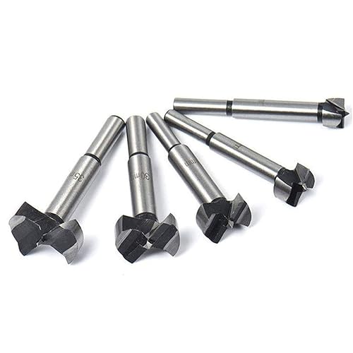 MALAYAS Punte Forstner per Legno 5 Pezzi Trapano Bit di Trivello Foratura Fresa Sega a Foro Tazza da 15mm a 35mm Acciaio al Cromo per Lavorazione di Legno - Honorern