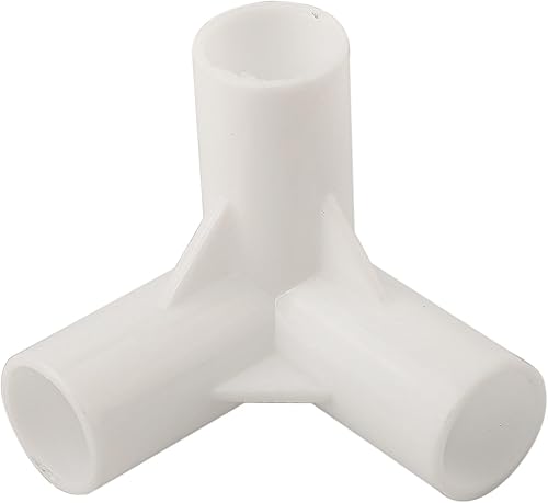 10 connettori a T per palo della tenda per campeggio, supporto da giardino e assemblaggio guardaroba, giunti in plastica I D 16 mm (T-tee) - Honorern