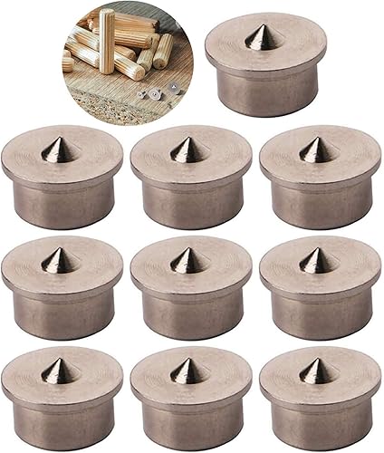 10 pcs perno centro di allineamento lavorazione del legno punte strumento centro di marcatura trapano, 10 mm centro di centraggio punte perno set di perni (Solid) - Honorern