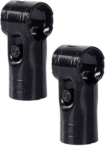 2 set di connettori per tubi a T, morsetti per recinzione a catena neri, giunti a T per tubi da 28 mm, bulloni e dadi inclusi - Honorern