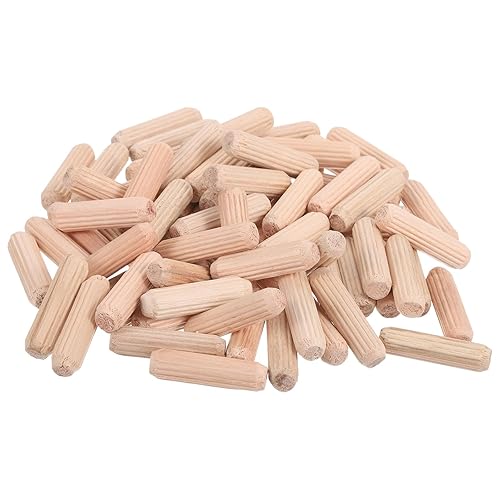 120pz Legno Tasselli Perni 8 X 30mm (0.31 X 1.18 Pollici) Legno Tasselli Barre Scanalate Tasselli Giunti per Scanalati Lavorazione Legno Mobili Artigianato - Honorern