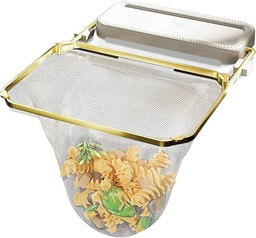 Sink Strainer, Foldable Mesh Holder, Rust-Proof Kitchen Filter, Basket With 50 Mesh Bags, Multipurpose Drain Rack, Food Scraps, Sponge & Dishwashing Accessories - Honorern