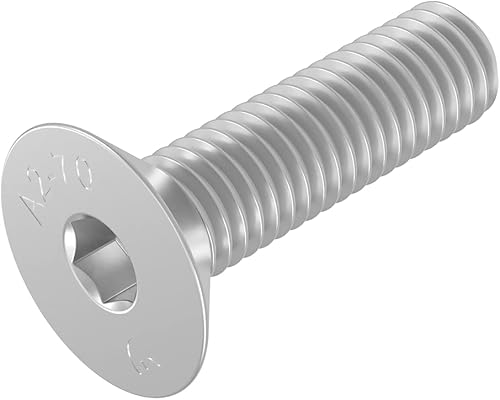 Vite a testa svasata SECCARO M4 x 16 mm, acciaio inox V2A VA A2, DIN 7991 / ISO 10642, esagono incassato, 20 pezzi - Honorern