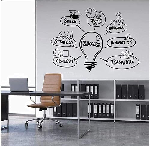 Sukhii Frasi motivazionali per Ufficio Diligenza Innovazione Cooperazione Parete del Computer Decalcomania per Ufficio Idea Adesivo da Parete per Arte Creativa 43 cm x 56 cm - Honorern