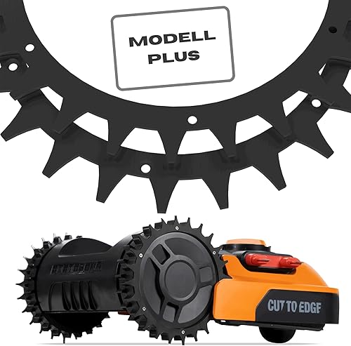 Punte per robot tosaerba in acciaio inox per modelli Worx Landroid Plus, 2 mm, diametro 213 mm, accessori per robot tosaerba con 12 viti in acciaio inox, punte sbavate - Honorern