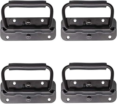 4 Pezzo Maniglia a Molla in Acciaio Inox, Cassetta Degli Attrezzi Maniglie Pieghevoli, Maniglia Della Scatola Caricata a Molla, per Cassette Degli Attrezzi o Scatole di Immagazzinaggio - Honorern