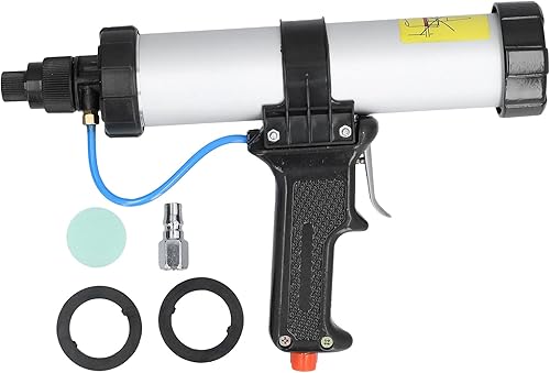 Pistola pneumatica per silicone, pistola per silicone professionale cordless da 310 ml con regolatore del flusso d'aria, pistola pneumatica per silicone pesante in lega di alluminio leggera - Honorern