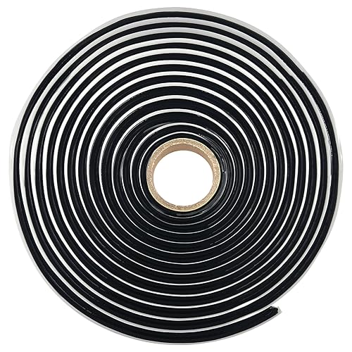 flintronic Nastro di Tenuta in Butilico, Diametro Φ8-10mm x 4m Nastro Sigillante Autoadesivo Impermeabile in Alluminio, per Riparazioni Tubi, Finestra, Tetto, Parasole, Pavimento, Cucina, Grondaie - Honorern