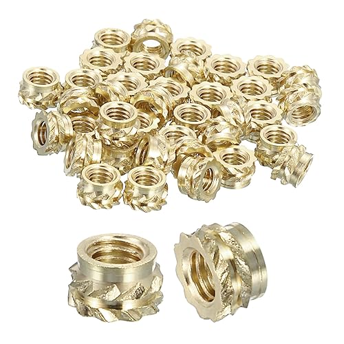 QUARKZMAN Dadi a Inserimento Scanalato, 100pz M3 x 3mm L x 5mm Od 3D Stampa Dadi in Ottone Inserti Filettati Femmina Dadi per Inserimento Inserti Termofissati in Ottone - Honorern
