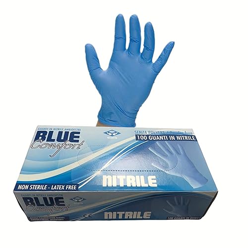 Pz 100 Guanti In Nitrile Medio Senza Polvere Latex Free Powder Free Guanto Da Lavoro Gloves - Honorern