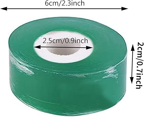 Nastro per rifinitura, 2 pezzi, nastro di finitura, elastico, nastro di finitura, elastico, biodegradabile, anti-umidità, trasparente, strumenti da uomo (verde 2 cm) - Honorern