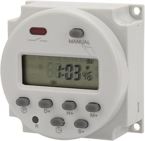 Timer Digitali, Timer Programmabile a Pannello/Parete, Settimanale per Luci Elettrodomestici, Fai da te Domestico (12 V CC) - Honorern