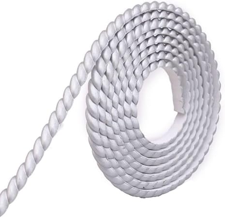 Bordo autoadesivo in PVC, 5 m, modanatura flessibile, striscia decorativa per armadi, porte, cornici degli specchi, decorazione per mobili, intonaco, soffitto, parete di sfondo (argento, 10 mm) - Honorern