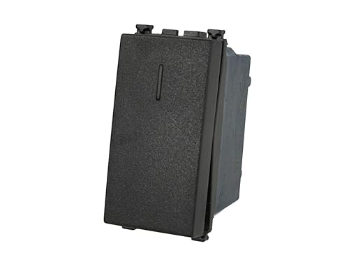 Deviatore 1P 16A Unipolare Nero Compatibile con Vimar Arke - Honorern