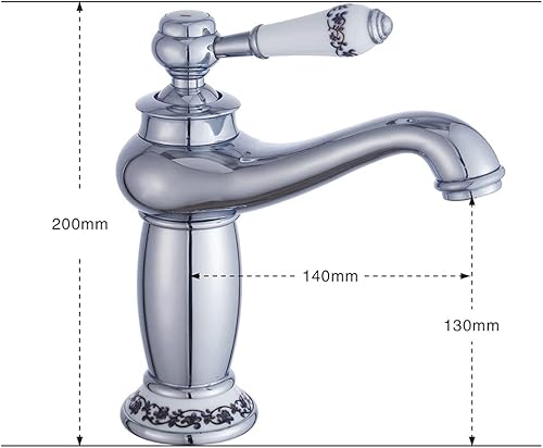 Rubinetto da bagno in stile retrò nostalgico, monocomando, miscelatore per lavabo (bronzo) - Honorern