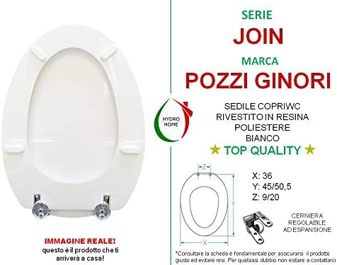 Copriwater JOIN POZZI GINORI compatibile laccato bianco lucido poliestere - Honorern