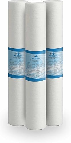 Filtro Sedimenti Tazza 20 Pollici 5 Micron. Elimina Sabbia, Fango, Particelle di ruggine e impurità sospese fino a 5 Micron in Polipropilene 3 PZ - Honorern