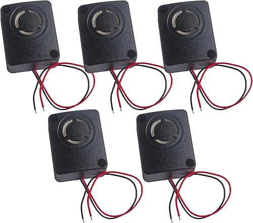 Getue Wishiot 12V DC Black Mini Piezo Alarm Siren 110dB Insurance Safes Anti-Theft Alarm High-Decibel Buzzer for Car（Pack of 5） - Honorern