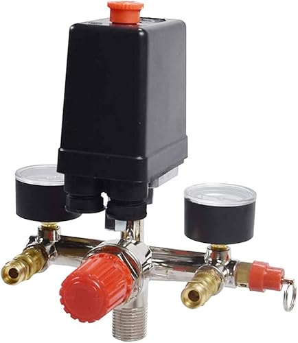 Tiardey 90-120 PSI Pressostato a Foro Singolo Staffa Manometro di Sicurezza Regolatore valvola di Controllo valvola Bama - Honorern