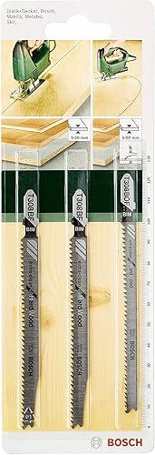 Bosch 2609256A13 - Assortimento di lame per seghetto alternativo, confezione da 3 pezzi - Honorern