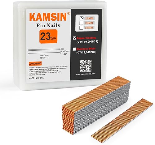 P612 Chiodi a spillo in rame senza testa, calibro 23, 12 mm, 10000 pezzi/scatola, chiodi a spillo per chiodatrice pneumatica - Honorern