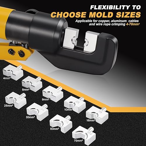 Lo strumento di piegatura idraulico 13 16Tons muore, piegatore idraulico 8-300mm² del terminale dell'ansa del cavo della batteria elettrica - Honorern