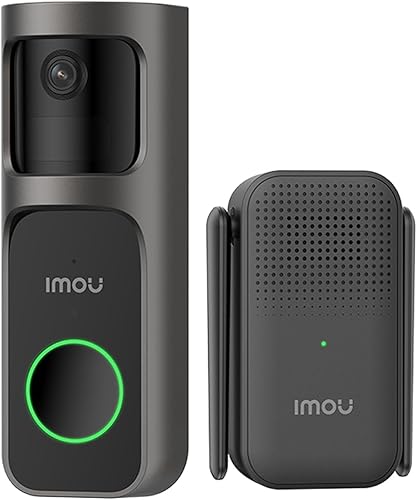 Imou Video Doorbell Set 30°Pan Lens Doorbell Camera Wireless Human Detection Two-way Talk Doorbell Motion Sensor con suoneria Impermeabile, durata della batteria 120 giorni - Honorern