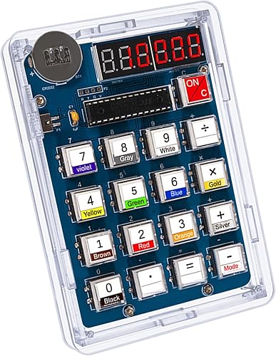 Kit Di Saldatura per Calcolatrice Kit Elettronico Per Saldatura per L'Istruzione Scolastica Calcolatrice Fai Da Te Set di Pratica di Saldatura per Studenti Apprendimento e Uso Quotidiano Educazione - Honorern