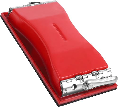 Supporto per levigatura Attrezzo per levigatura manuale Staffa per carta abrasiva porta carta vetrata a mano strumento per lucidare la lavorazione del legno plastica rosso - Honorern