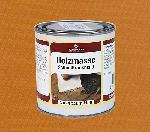 BORMA HOLZMASSE STUCCO COLORATO PER LEGNO COLORE NOCE SCURO BARATTOLO DA 250 ML. - Honorern