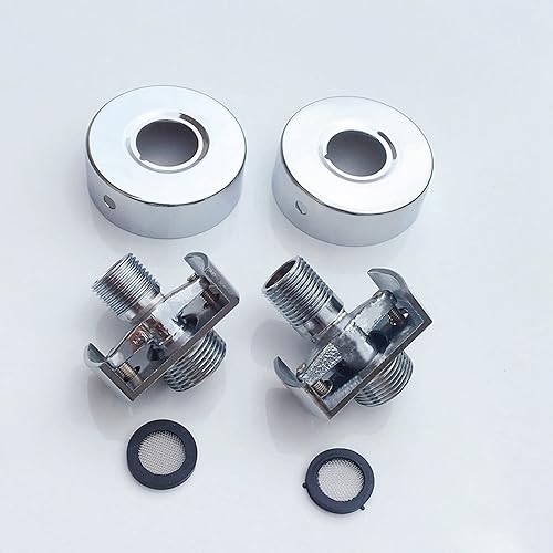 JUFUM 2X Regolazione 'Angolo di Aspirazione Tubo di Rame Doccia Angolo Curvo Piede Eccentrico Vite Rubinetto Angolo Accessorio A - Honorern