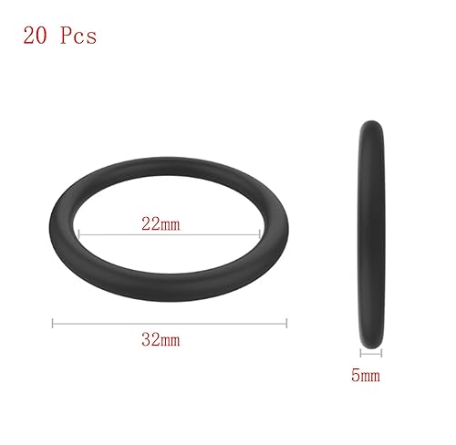 O-ring EPDM 35mm ID, 45mm OD, 5mm Larghezza, O-ring neri, Guarnizione di tenuta metrica Pacchetto di 20 - Honorern