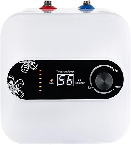 Caldaia da incasso, 8 l, scaldabagno elettrico, 1500 W, 220 V, scaldabagno istantaneo, 30 – 65 °C, per lavabo, cucina, bagno, bianco - Honorern