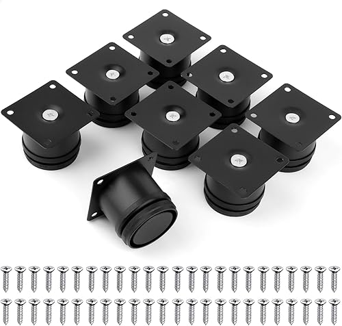 8 pezzi Piedini per Mobili, Piedini Regolabili per Mobili, Piedini per Mobili Regolabili Altezza con 48 Viti, Aumenta l'Altezza di 50 Mm, Gambe per Mobili per Divano, Tavolo, Letto Gambe - Honorern