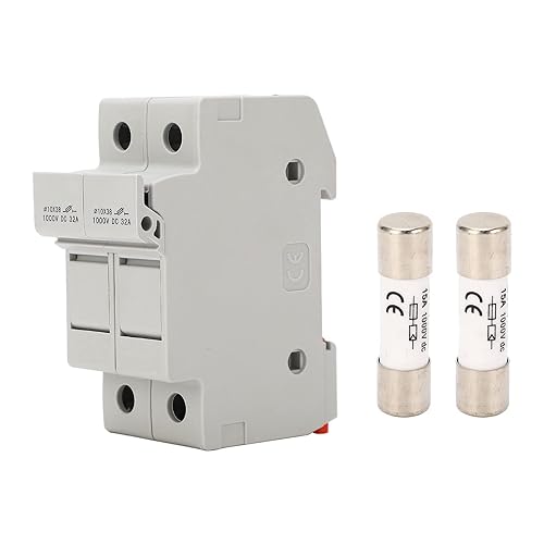 Fusibile CC 15a Fusibile Fotovoltaico Solare Protezione da Cortocircuito Protezione da Interruzione Set Portafusibili FV 32a 2P 1000 V CC - Honorern