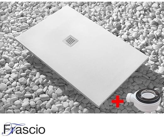 Piatto Doccia 80X180 cm Slim Bianco In Resina Sintetica e Polvere Di Marmo Con Piletta In Omaggio - Honorern